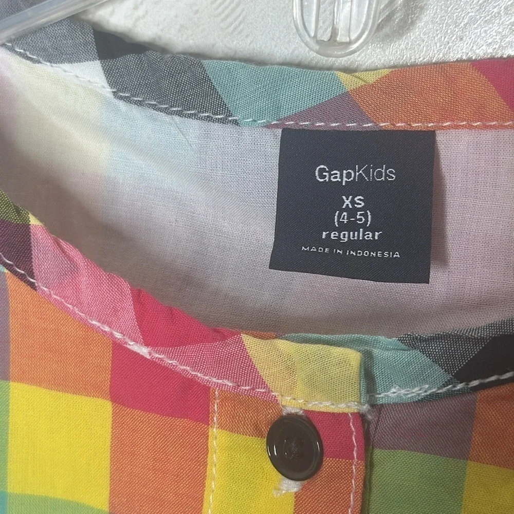 ❤️ GAP Picnic plaid shirtdress size XS